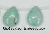 CAM417 15.5 inches 18*25mm flat teardrop natural russian amazonite beads