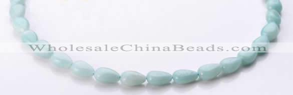 CAM45 8*12mm natural amazonite flat teardrop beads Wholesale