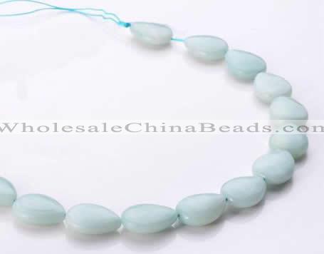 CAM49 flat teardrop 15*20mm natural amazonite beads Wholesale