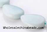 CAM51 natural amazonite 18*25mm flat teardrop beads Wholesale