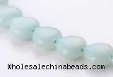 CAM53 10*10mm heart natural amazonite gemstone beads Wholesale