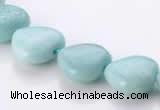 CAM55 heart natural amazonite 14*14mm gemstone beads Wholesale