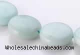 CAM60 coin 16mm natural amazonite gemstone beads Wholesale