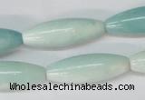 CAM603 15.5 inches 10*30mm rice Chinese amazonite gemstone beads