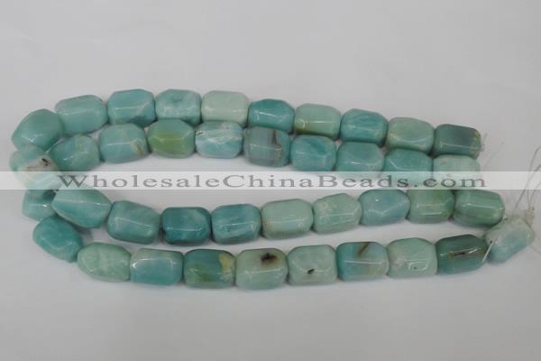 CAM614 15.5 inches 14*20mm faceted nuggets Chinese amazonite beads