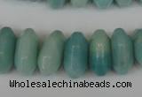 CAM615 15.5 inches 8*18mm faceted rondelle Chinese amazonite beads