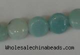 CAM618 15.5 inches 8mm flat round Chinese amazonite gemstone beads