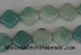 CAM626 15.5 inches 12*12mm diamond Chinese amazonite gemstone beads