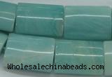 CAM672 15.5 inches 18*25mm flat tube amazonite gemstone beads