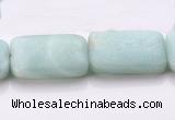 CAM74 18*25mm rectangle natural amazonite beads Wholesale