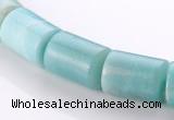 CAM76 13*15mm natural amazonite column gemstone beads Wholesale