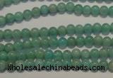 CAM801 15.5 inches 4mm round Brazilian amazonite beads wholesale