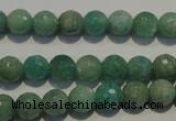 CAM812 15.5 inches 8mm faceted round Brazilian amazonite beads