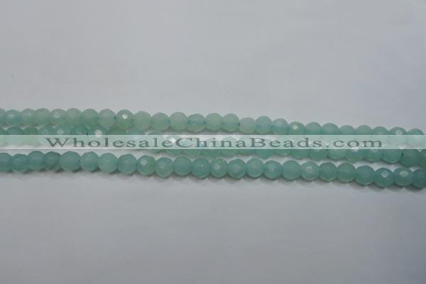 CAM905 15.5 inches 4mm faceted round amazonite gemstone beads wholesale