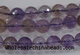 CAN10 15.5 inches 10mm faceted round natural ametrine gemstone beads