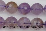 CAN154 15.5 inches 12mm faceted round natural ametrine beads