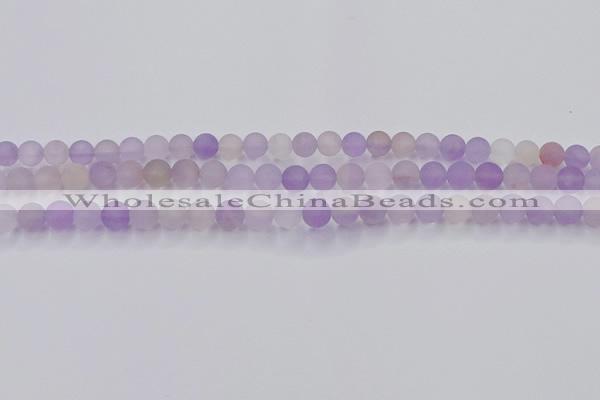 CAN200 15.5 inches 4mm round matte ametrine beads wholesale