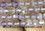 CAN210 15.5 inches 4mm round faceted ametrine beads wholesale