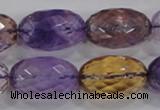 CAN22 15.5 inches 15*25mm faceted rice natural ametrine beads