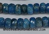 CAP529 15.5 inches 4*7mm faceted rondelle apatite gemstone beads