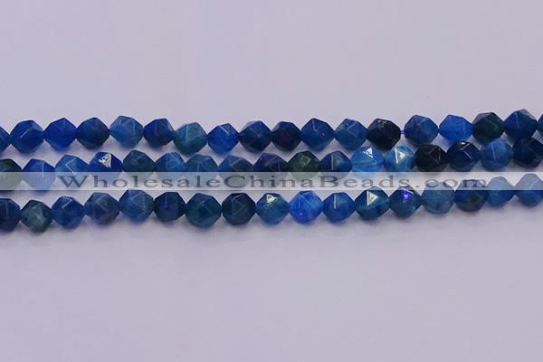 CAP572 15.5 inches 8mm faceted nuggets apatite gemstone beads