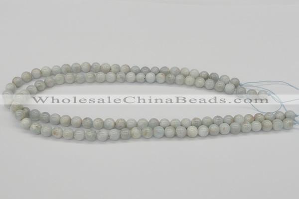 CAQ101 15.5 inches 6mm round AB grade natural aquamarine beads