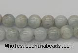 CAQ103 15.5 inches 10mm round AB grade natural aquamarine beads