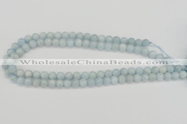 CAQ112 15.5 inches 14mm round A grade natural aquamarine beads