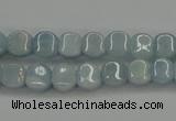 CAQ134 15.5 inches 7*7mm lantern natural aquamarine beads