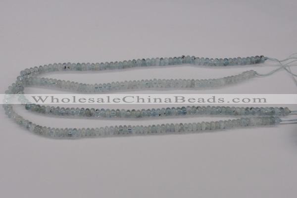 CAQ135 15.5 inches 4*6mm rondelle natural aquamarine beads