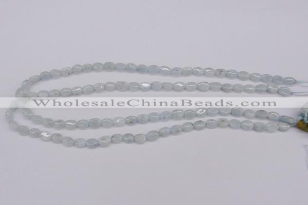 CAQ141 15.5 inches 6*8mm oval natural aquamarine beads wholesale