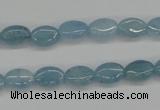 CAQ143 15.5 inches 8*10mm oval natural aquamarine beads wholesale