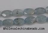 CAQ146 15.5 inches 8*12mm faceted oval natural aquamarine beads