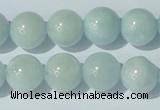 CAQ204 15.5 inches 13mm round natural aquamarine beads wholesale