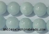 CAQ206 15.5 inches 16mm round natural aquamarine beads wholesale