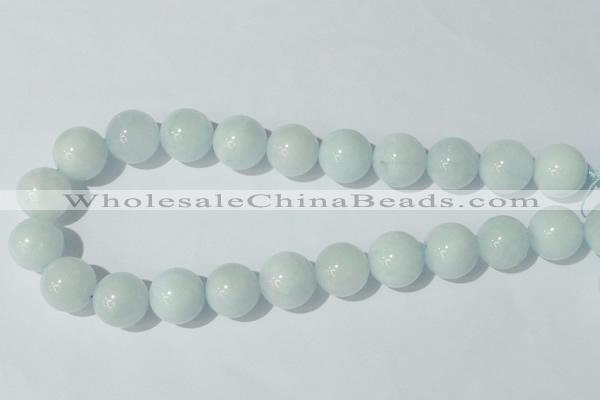 CAQ207 15.5 inches 18mm round natural aquamarine beads wholesale