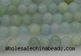 CAQ430 15.5 inches 4mm round natural aquamarine beads wholesale