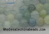 CAQ431 15.5 inches 6mm round natural aquamarine beads wholesale