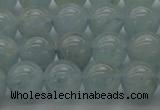 CAQ502 15.5 inches 8mm round natural aquamarine beads