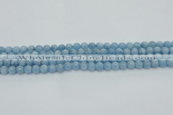 CAQ526 15.5 inches 5mm round AA+ grade natural aquamarine beads