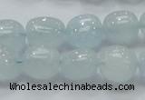 CAQ54 15.5 inches 10*15mm nugget natural aquamarine gemstone beads