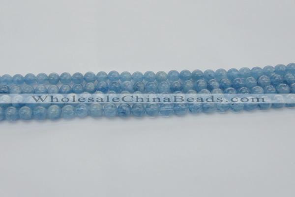 CAQ543 15.5 inches 4mm round AAAA grade natural aquamarine beads