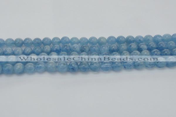 CAQ545 15.5 inches 8mm round AAAA grade natural aquamarine beads