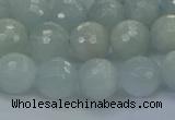 CAQ561 15.5 inches 8mm faceted round natural aquamarine beads