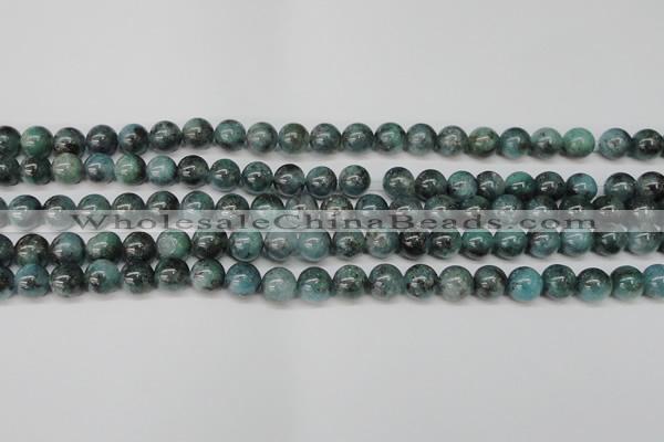 CAQ602 15.5 inches 8mm round aquamarine gemstone beads