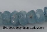 CAQ62 6*10mm – 12*18mm faceted nuggets natural aquamarine beads