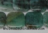 CAQ640 15.5 inches 18*18mm square aquamarine gemstone beads