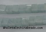 CAQ66 15.5 inches 8*8mm cube natural aquamarine beads wholesale