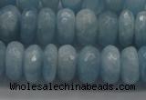 CAQ76 15.5 inches 5*9mm faceted rondelle A grade aquamarine beads