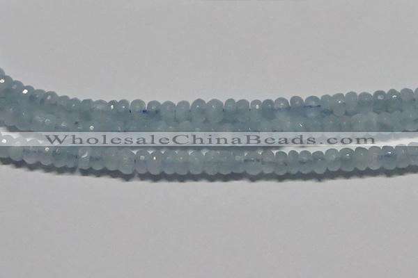 CAQ761 15.5 inches 5*8mm faceted rondelle aquamarine beads